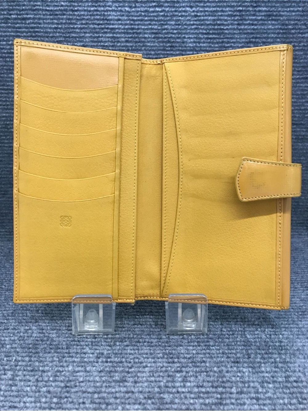 Loewe Vintage Mustard Yellow Leather Continental Wallet Snap Closure - Picture 2 of 15